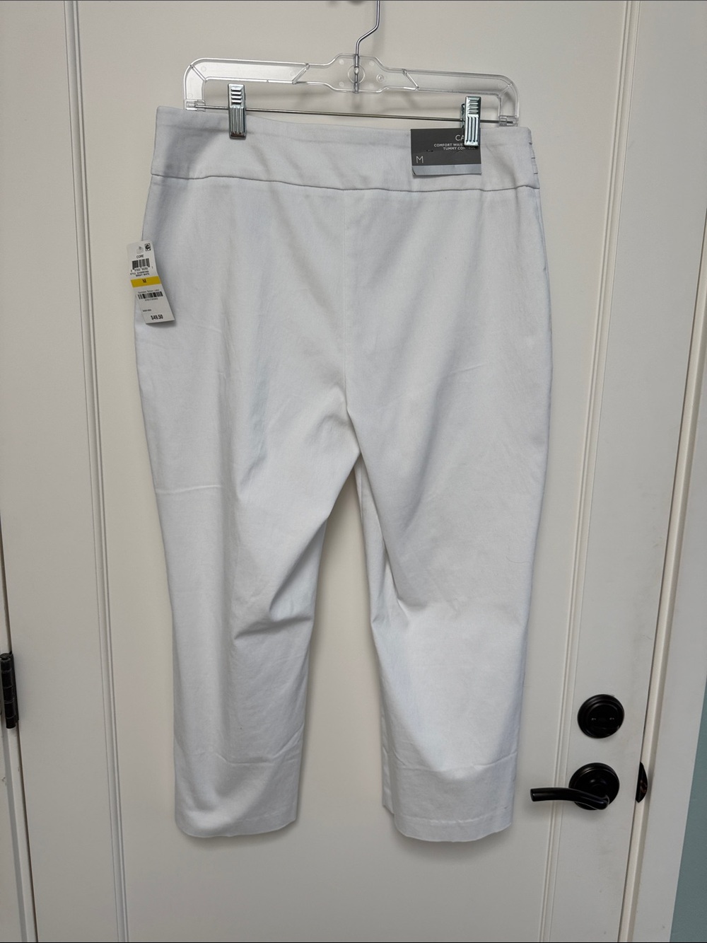 JM Collection NWT white straight-leg capri pants M - Picture 2 of 7